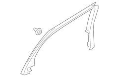 Door Window Molding Decal - Left, Rear