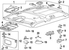 Headliner Roof Trim Panel - Center
