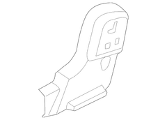Seat Latch Cover - Right, Rear, Outer