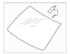 LINCOLN Windshield Glass WindSCREEN Spacer <br>A for a vehicle