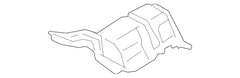 Floor Pan Heat Shield Tunnel Insulator - Front