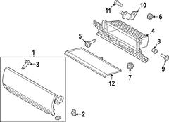 Glove Box Door Compartment Side - Passenger