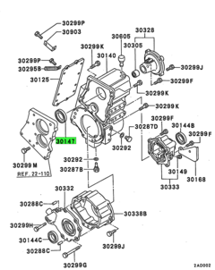 OIL SEAL,T/F CASE,FR UPR 1