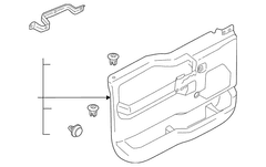 Door Interior Trim Panel Accent Package H <br>Trim that attaches to the side of