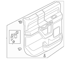 Door Interior Trim Panel - Right, Rear, Upper