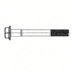 M12 x 100mm Hex Flange Bolt, Grade 10.9, Phosphate Coated