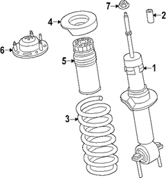Strut Shock Absorber Suspension <br>Cartridge and Base of the Standard - Left, Right, Front