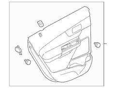 Door Interior Trim Panel - Left, Rear (SEL)