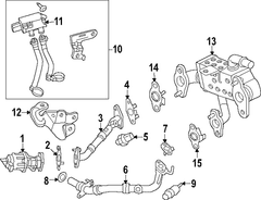 Exhaust Gas Recirculation (EGR) Tube Connecting - Outlet 2.0L