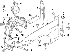 Shield Fender Liner Splash <br>Fender Ft Guard Panel Extension 5.0 liter (GT)