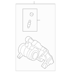 Disc Brake Caliper Attachment Kit - Right, Rear
