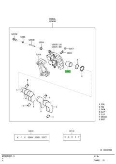 PISTON,RR BRAKE CALIPER 1