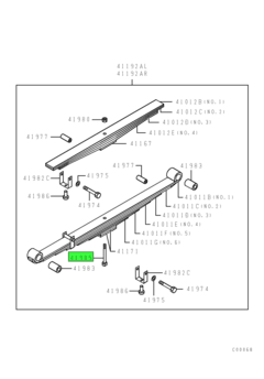 CENTER BOLT,RR SUSP SPRING 2