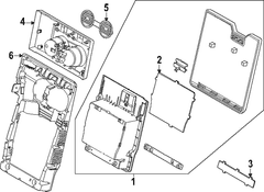 Seat Armrest Arm Rest COMPONENTS <br>Armrest attached to the cover pad - Front