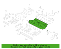 Seat Cover Cushion - Left, Rear (Limited)
