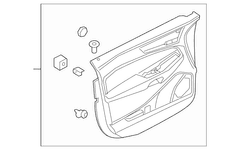 Door Interior Trim Panel - Left, Front, Lower