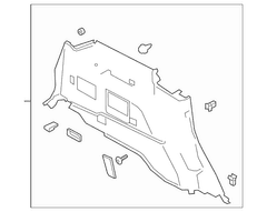 Interior Quarter Panel Trim <br>Trim attached to the side of