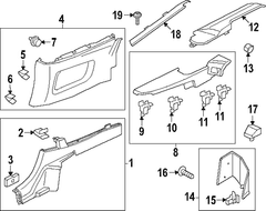 Interior Quarter Panel Trim Noise reduction 1 <br>Trim attached to the side of