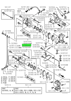 CALIPER & PAD ASSY,RR BRAKE,FR LH 1