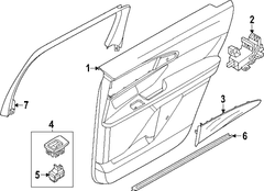 Panel Door Trim - Left, Rear