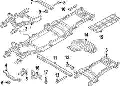 Frame Crossmember Nut Retainer - M12, Front