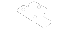 Roof Side Rail Reinforcement Bracket - Left, Inner