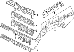 Truck Bed Decal Stripe - Left, Right, Rear