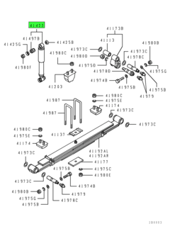 SHOCK ABSORBER,RR SUSP 1