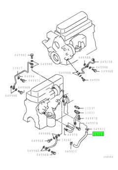 HOSE,ALTERNATOR VACUUM PUMP OIL RETURN 1