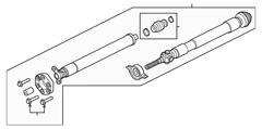 Drive Shaft 2.3 liter - Rear