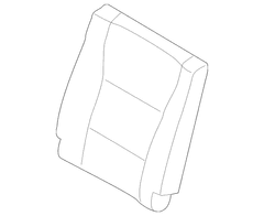 Seat Back Cushion Cover Crew Cab with Armrest Onyx/carmelo