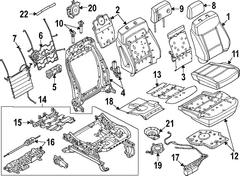 Power Adjust Seat Cover Back Cushion <br>A used to replace the original equipment of