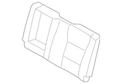 Seat Back Cushion Cover - Left, Rear (Limited)