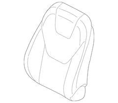 Seat Back Cushion Cover - Right, Front