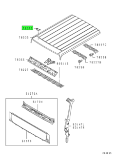 BRACKET,ROOF PANEL MARKER LAMP 1