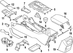 Bezel Console Trim Panel <br>Trim or Accent used on the floor - Left (XL, XLT)