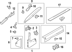 Body A-Pillar Trim Panel Pillar Windshield MOULDING <br>Decorative mounted to A of the vehicle