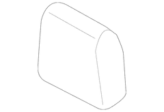 Seat Headrest Cover - Left, Rear