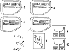 Fender Emblem Name Plate - Right, Center (BEV, XLT)