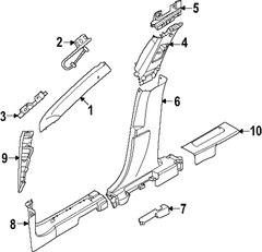 Trim B Pillar - Right