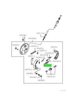 SPRING,PARKING BRAKE SHOE ADJUSTER 1