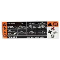 AIR CONDITIONING (A/C) System Information Label Decal