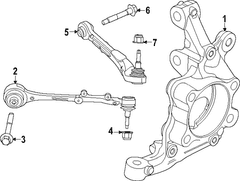 Knuckle <br>Steering Wheel Spindle Steering - Left, Front