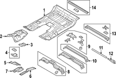 Floor Pan Reinforcement Crossmember - Front (BEV)