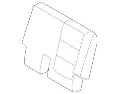 Seat Back Cushion Cover - Left, Rear