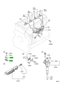 CLAMP,FUEL INJECTION TUBE 1