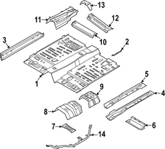 Drive Motor Battery Pack Bracket Tray Brace - Right, Front