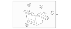 Body D-Pillar Trim Panel - Right, Rear 22 Radio Speakers (Cypress)