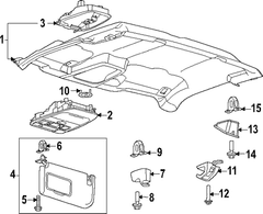 Sun Visor - Right, Driver