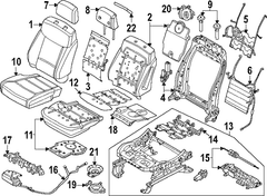 Seat Back Cushion Power Adjust Pad <br>A used on the of a vehicles - Front